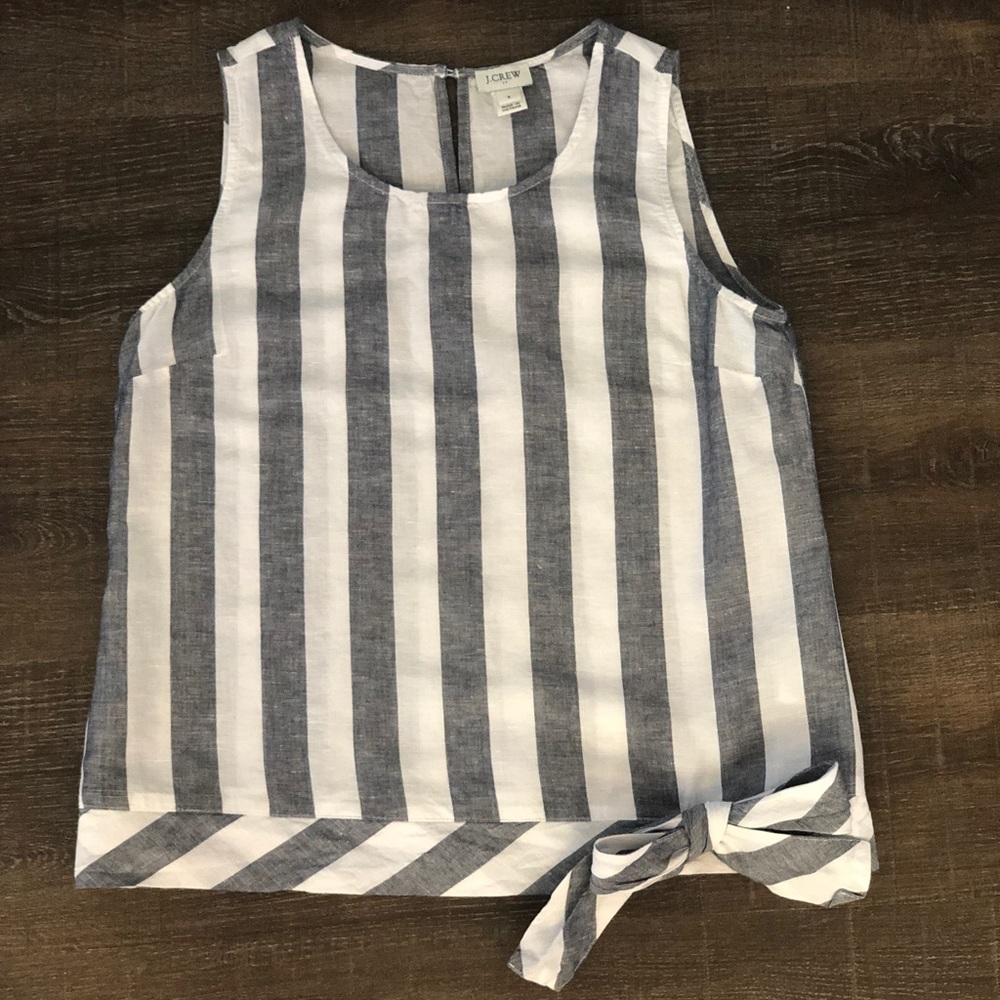 J. Crew Printed Tie-Waist Top